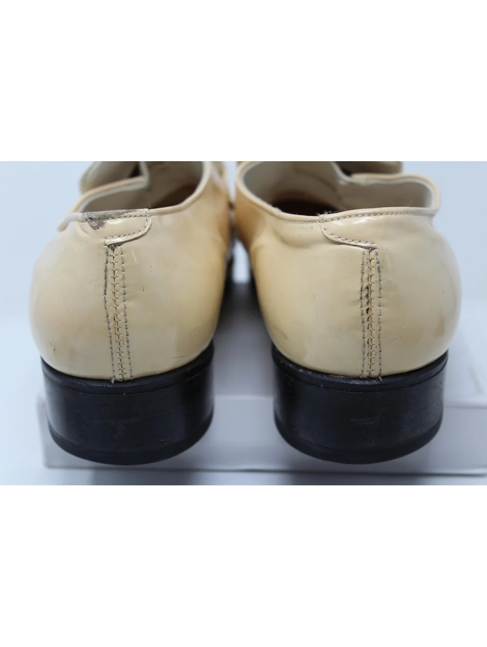 Vintage Weyenburg Men's Two Tone White & Cream Loafers Leather Shoes Size 8.5 D